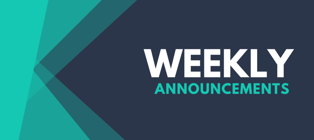 Weekly Announcement - 4